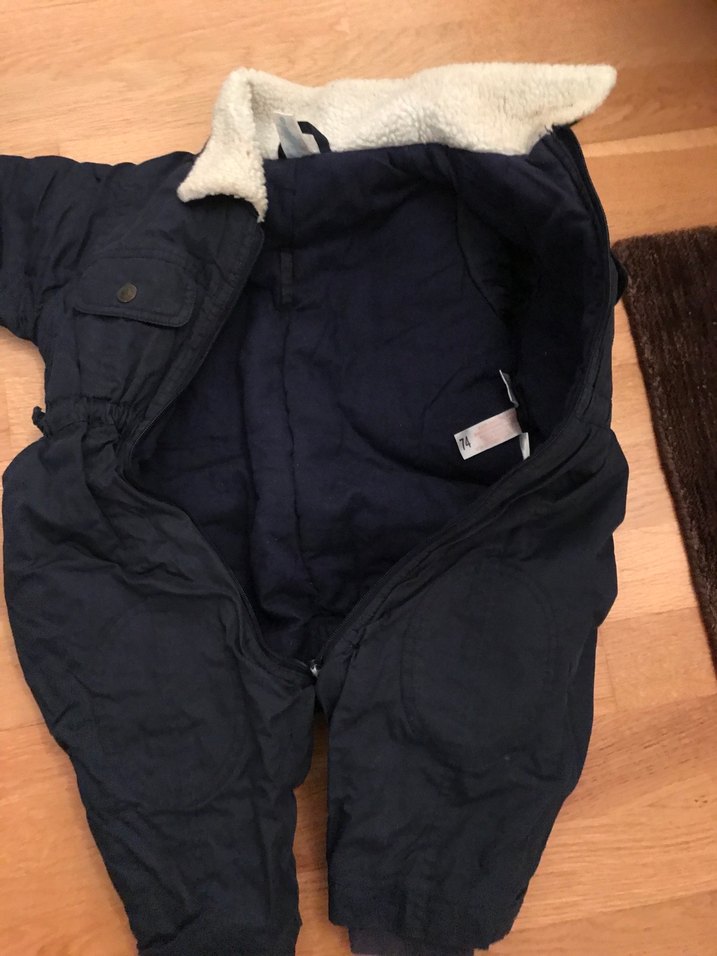 Koyu Mavi Fermuarlı Bebek Tulumu - Görsel 3