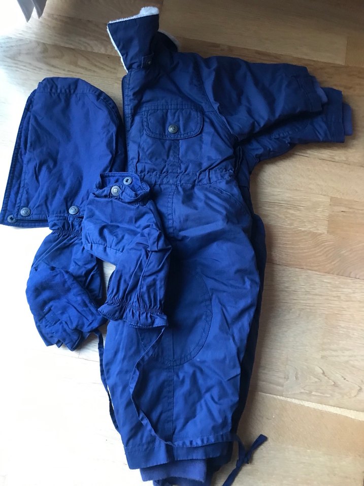 Koyu Mavi Fermuarlı Bebek Tulumu - Görsel 2