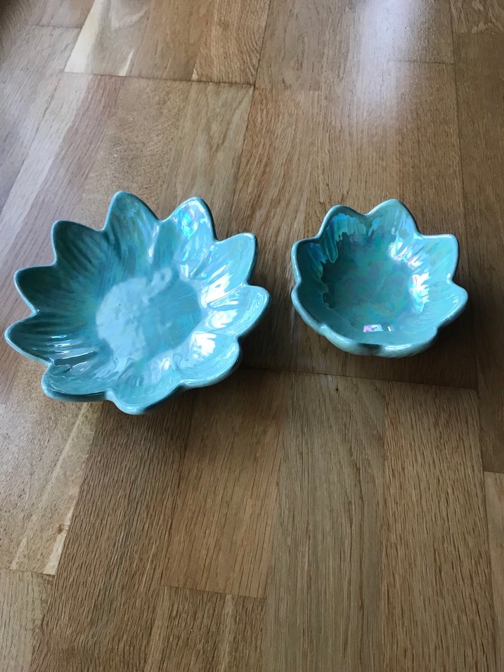 Turkuaz Çiçek Desenli Bohem Tabak Seti - Görsel 2