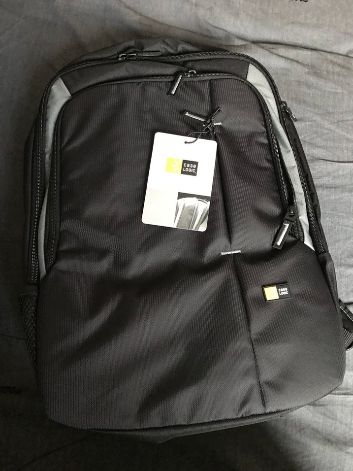 Erkek Gri Fermuarlı İş Sırt Çantası - Görsel 3