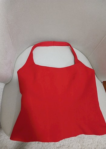 Zara Zara Kırmızı Halter Yaka Bluz