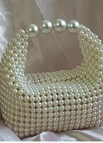 Clutch Portföy Boncuk çanta 