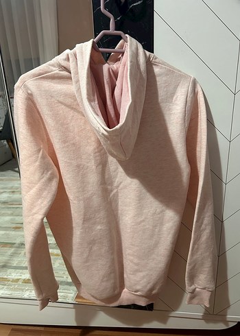 Pembe Kadın Kapüşonlu Sweatshirt - Görsel 2