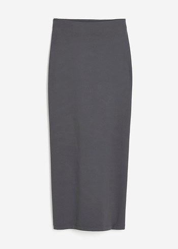 H&M Gri Uzun Kalem Etek
