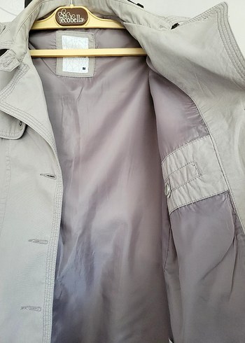 Bej Kadın Midi Boy Düğmeli Trençkot - Görsel 5