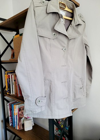 Bej Kadın Midi Boy Düğmeli Trençkot - Görsel 6