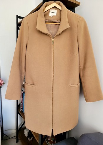 Camel Renk Midi Klasik Kaban - Görsel 2