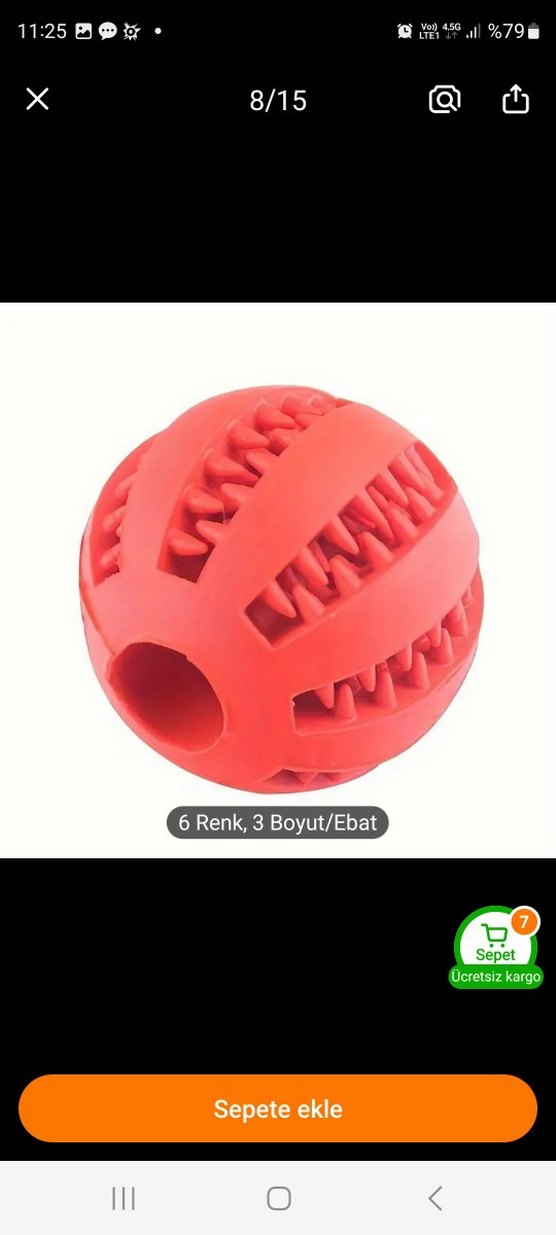 Renkli Köpek Oyuncak Top 5cm - Görsel 2