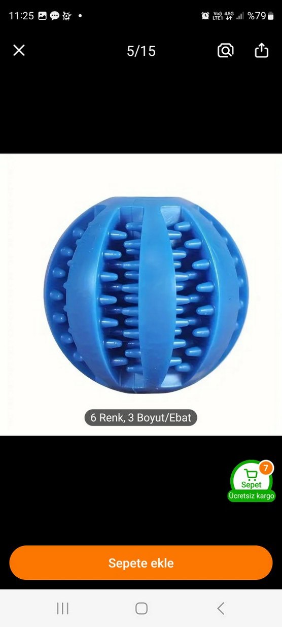 Renkli Köpek Oyuncak Topu - Görsel 3