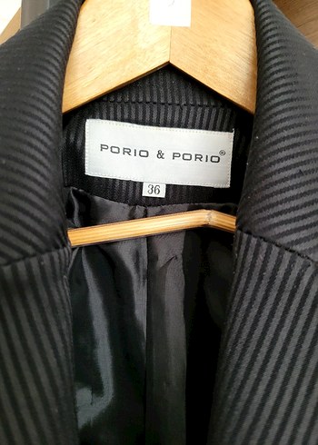 36 Beden Porio &Porio Siyah Kadın Blazer Ceket