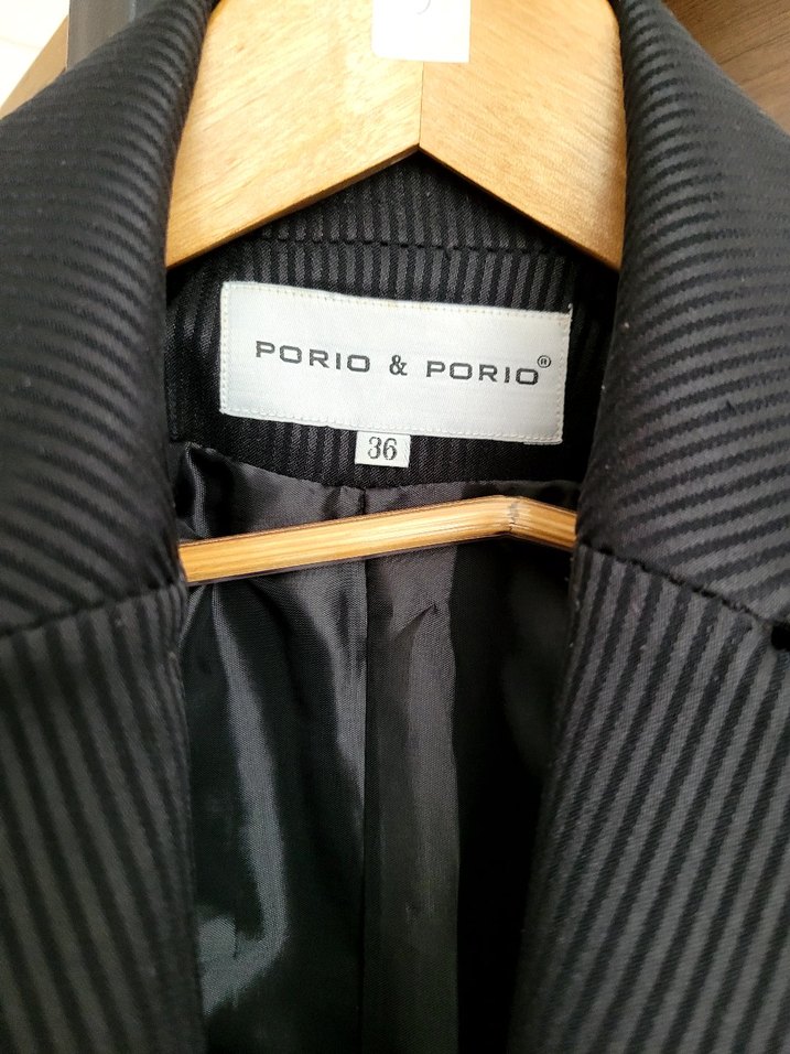 Porio &Porio Siyah Kadın Blazer Ceket - Görsel 3