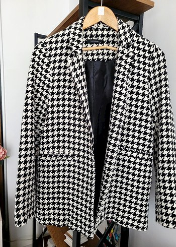 Trendyol Kazayağı Desenli Kadın Blazer Ceket - Görsel 6
