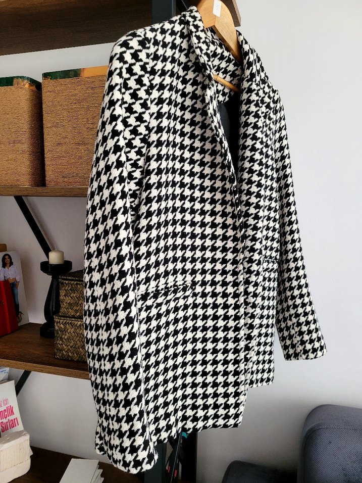 Trendyol Kazayağı Desenli Kadın Blazer Ceket - Görsel 5