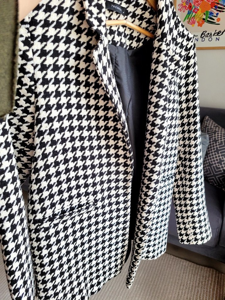 Trendyol Kazayağı Desenli Kadın Blazer Ceket - Görsel 3