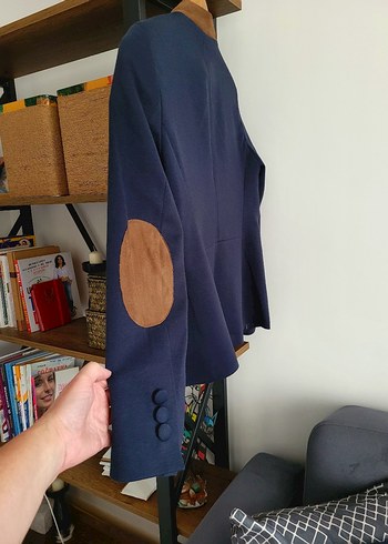 Düğmeli Lacivert Kadın Blazer - Görsel 6