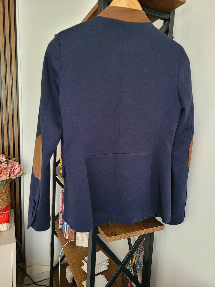 Düğmeli Lacivert Kadın Blazer - Görsel 3