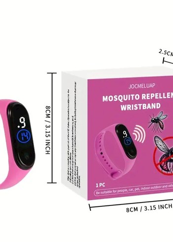 Pembe Renkli Sivrisinek Kovucu Akıllı Bileklik - Görsel 2