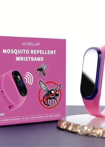 Pembe Renkli Sivrisinek Kovucu Akıllı Bileklik - Görsel 6