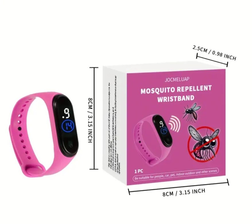 Pembe Renkli Sivrisinek Kovucu Akıllı Bileklik - Görsel 2