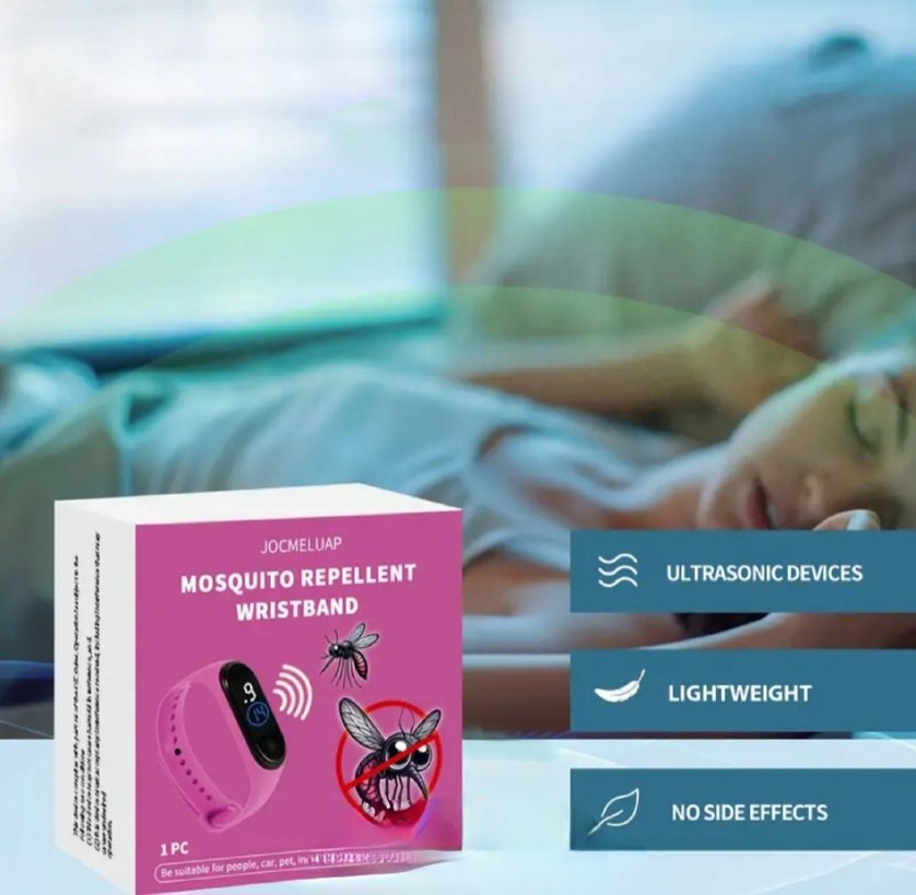 Pembe Renkli Sivrisinek Kovucu Akıllı Bileklik - Görsel 4