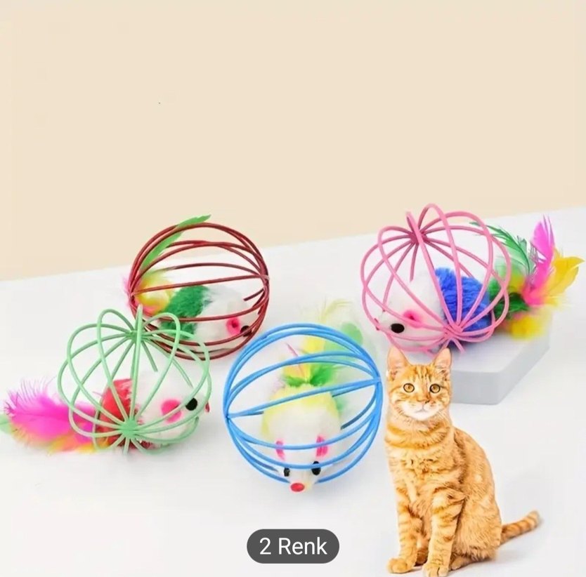 Renkli Kedi Oyuncağı Toplar - Görsel 5