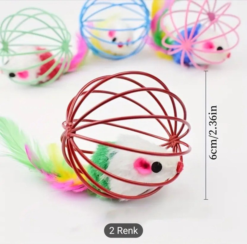 Renkli Kedi Oyuncağı Toplar - Görsel 4