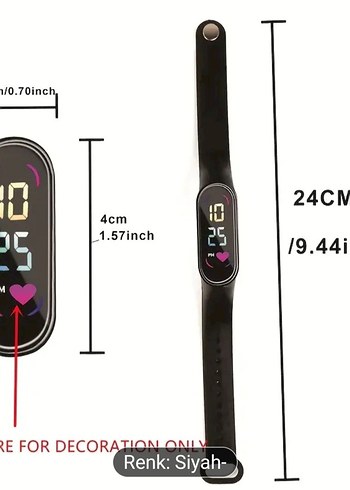 sivrisinek Kovucu Renkli Ekranlı Bileklik Siyah - Görsel 2