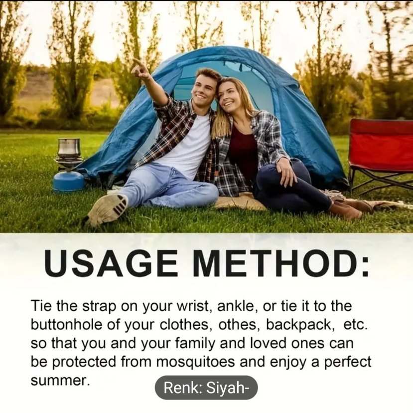 sivrisinek Kovucu Renkli Ekranlı Bileklik Siyah - Görsel 4