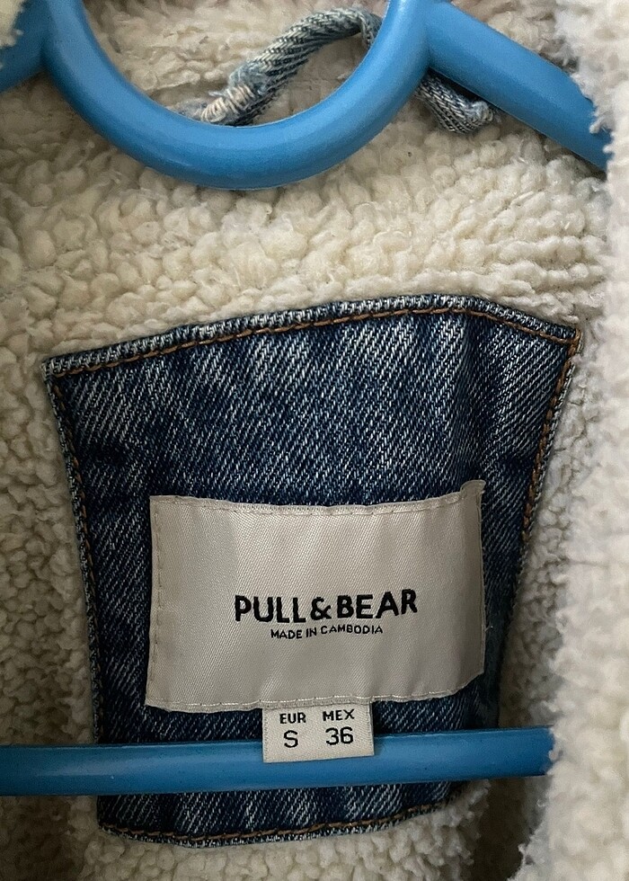 Pull&Bear Suni Yünlü Erkek Kot Ceket - Görsel 2