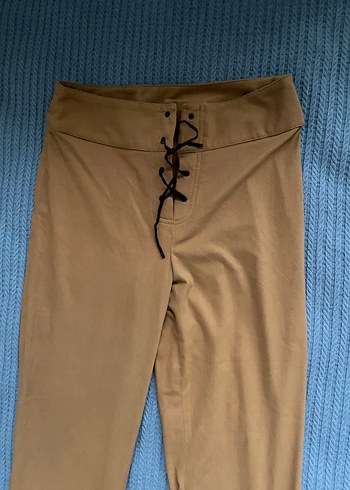 Kahverengi Polar yapıda Bağcıklı Kadın Pantolon - Görsel 3