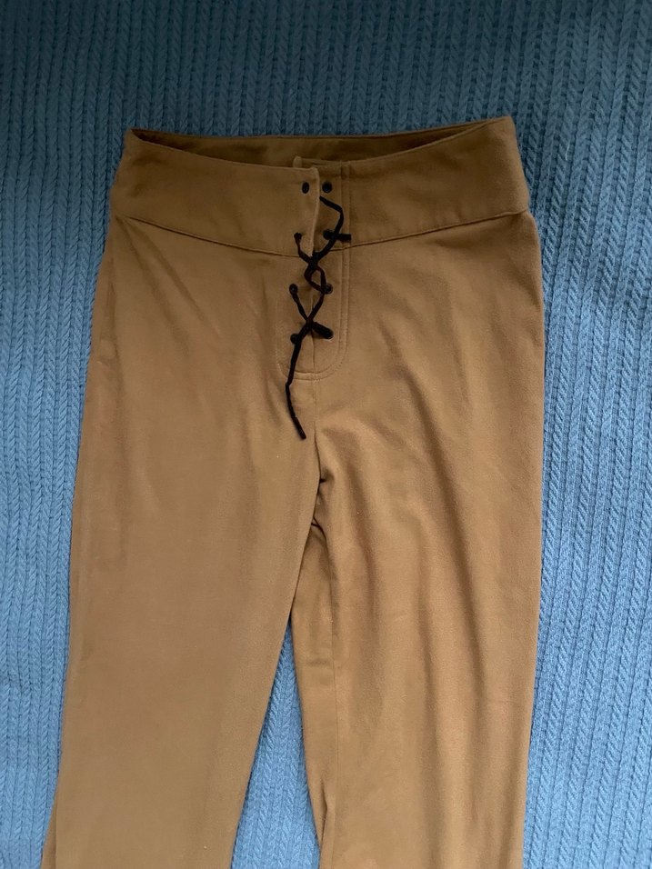 Kahverengi Polar yapıda Bağcıklı Kadın Pantolon - Görsel 2