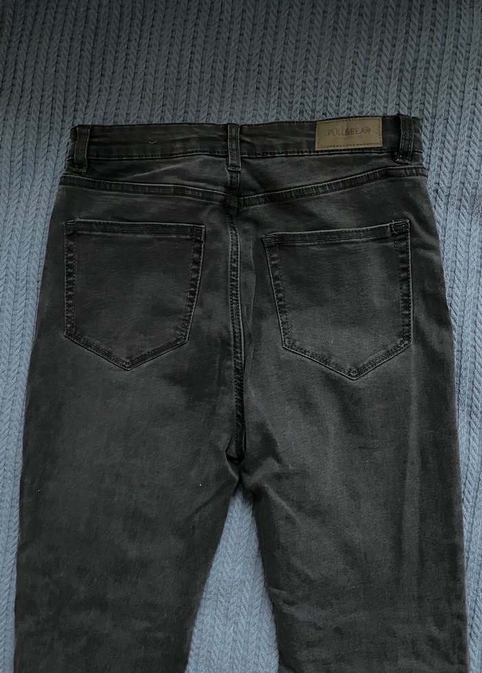 PULL&BEAR Antrasit Kadın Jean - Görsel 3