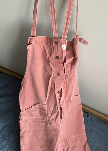 ZARA Denim Uzun Bahçıvan Tulum - Görsel 2