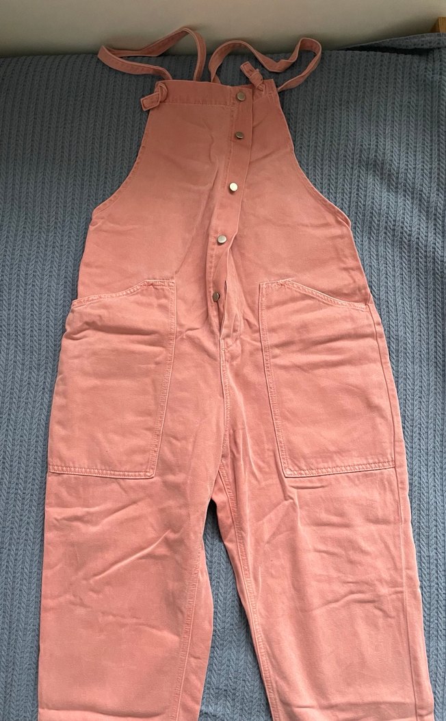 ZARA Denim Uzun Bahçıvan Tulum - Görsel 5