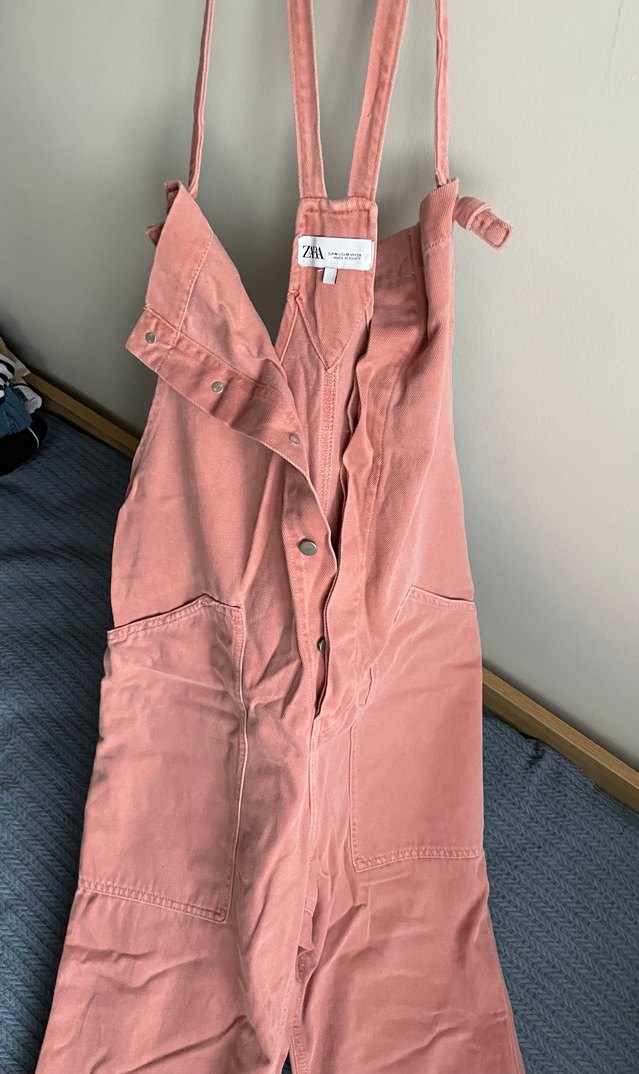 ZARA Denim Uzun Bahçıvan Tulum - Görsel 4