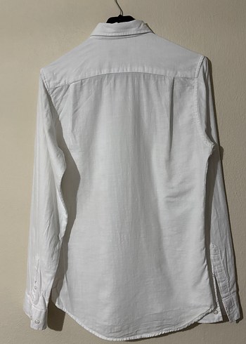 Tudors Pamuklu Beyaz M Beden Slim Fit Gömlek - Görsel 3