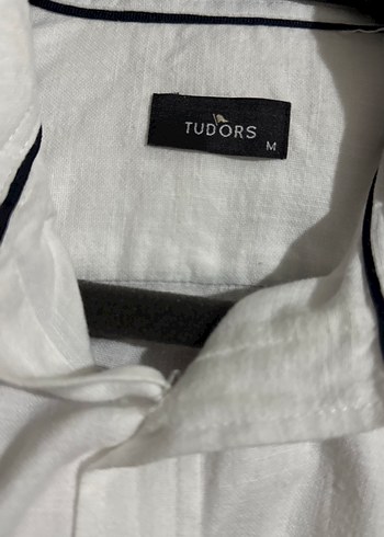 Tudors Pamuklu Beyaz M Beden Slim Fit Gömlek - Görsel 6