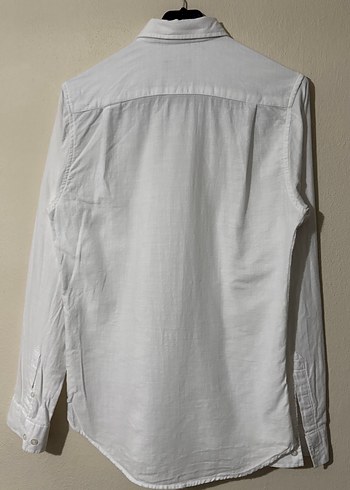 Tudors Pamuklu Beyaz M Beden Slim Fit Gömlek - Görsel 4