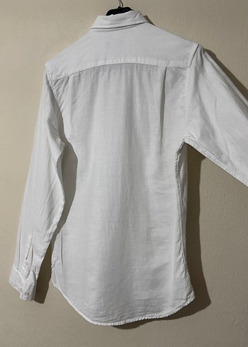 Tudors Pamuklu Beyaz M Beden Slim Fit Gömlek - Görsel 5
