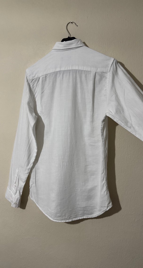 Tudors Pamuklu Beyaz M Beden Slim Fit Gömlek - Görsel 5