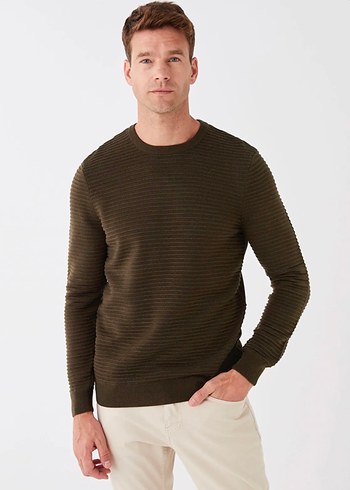 LCW Haki Erkek Kazak M Beden - Görsel 9