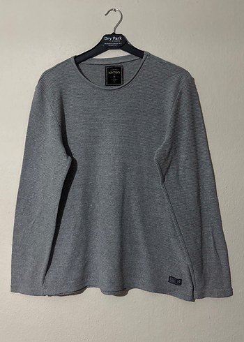 Koton Gri Erkek Uzun Kollu İnce Sweatshirt - Görsel 2