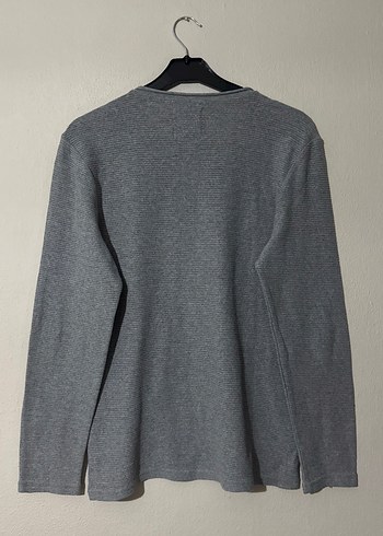 Koton Gri Erkek Uzun Kollu İnce Sweatshirt - Görsel 5