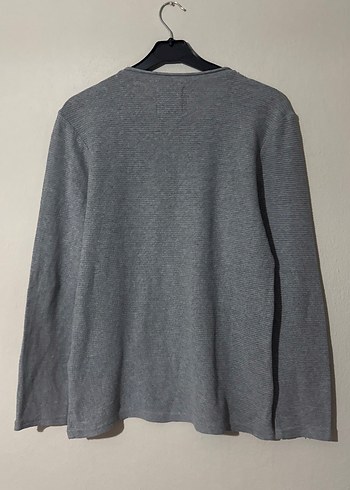 Koton Gri Erkek Uzun Kollu İnce Sweatshirt - Görsel 7