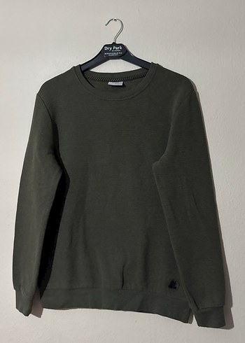 Defacto Haki Erkek Sweatshirt S Beden - Görsel 2