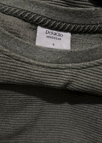 Defacto Haki Erkek Sweatshirt S Beden - Görsel 6