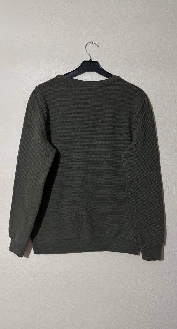 Defacto Haki Erkek Sweatshirt S Beden - Görsel 5