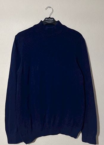 LCW Lacivert %100 Pamuk Erkek Yüksek Yaka Kazak - Görsel 2