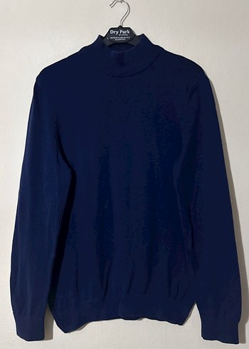 LCW Lacivert %100 Pamuk Erkek Yüksek Yaka Kazak - Görsel 3