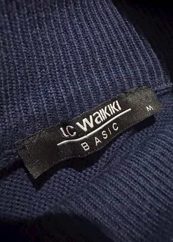 LCW Lacivert %100 Pamuk Erkek Yüksek Yaka Kazak - Görsel 8